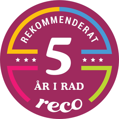 Reco — rekommenderat företag fem år i rad